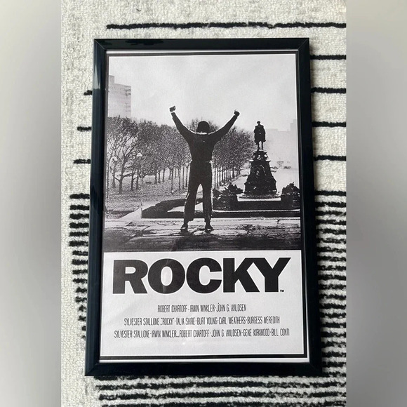 Rocky Balboa Poster Canvas - Black Frame 18” L x 12” W - Motivational, Vintage - Picture 2 of 7